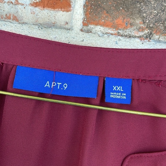 Apt. 9 Women's Burgundy Blouse - Picture 5 of 12